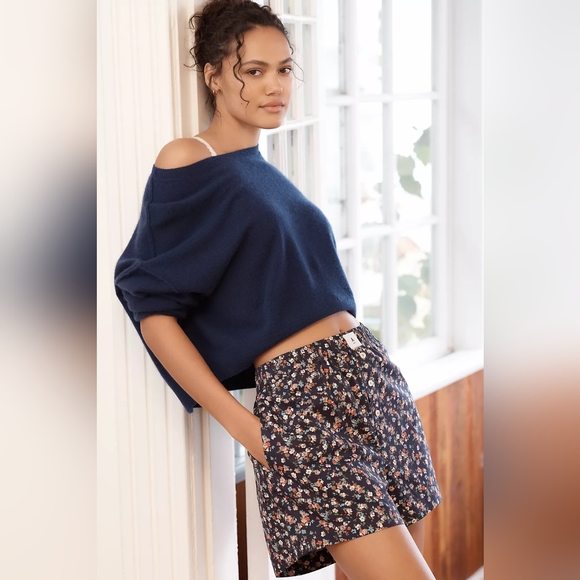 Anthropologie Pants - NWT Anthropologie The Wren Women's  Boxer Shorts in Dark Blue Combo, Size XS